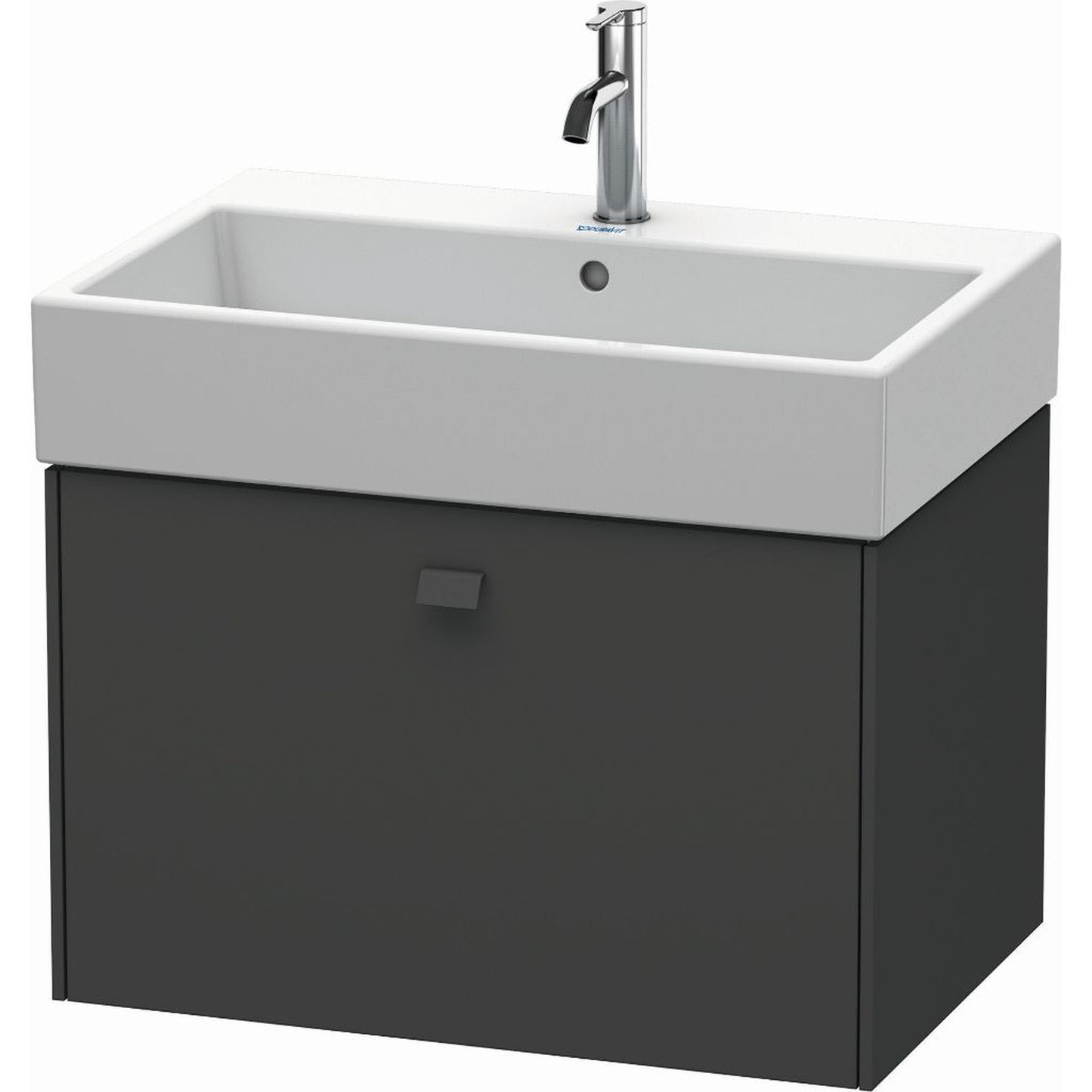 Duravit Brioso 27" x 17" x 18" One Drawer Wall-Mount Vanity Unit in Graphite Matt