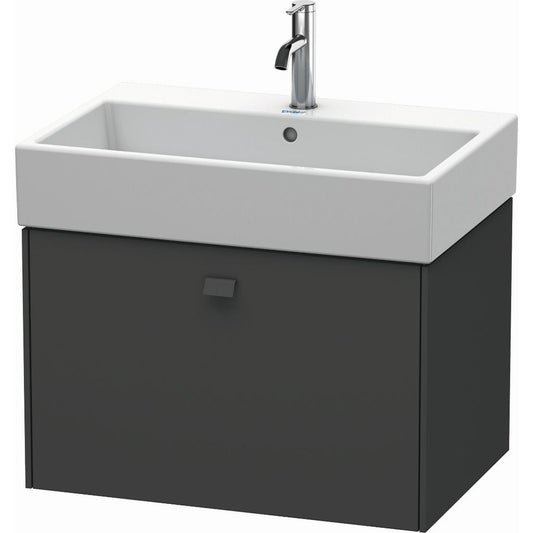 Duravit Brioso 27" x 17" x 18" One Drawer Wall-Mount Vanity Unit in Graphite Matt