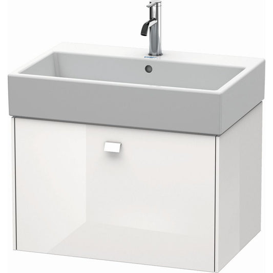 Duravit Brioso 27" x 17" x 18" One Drawer Wall-Mount Vanity Unit in White High Gloss