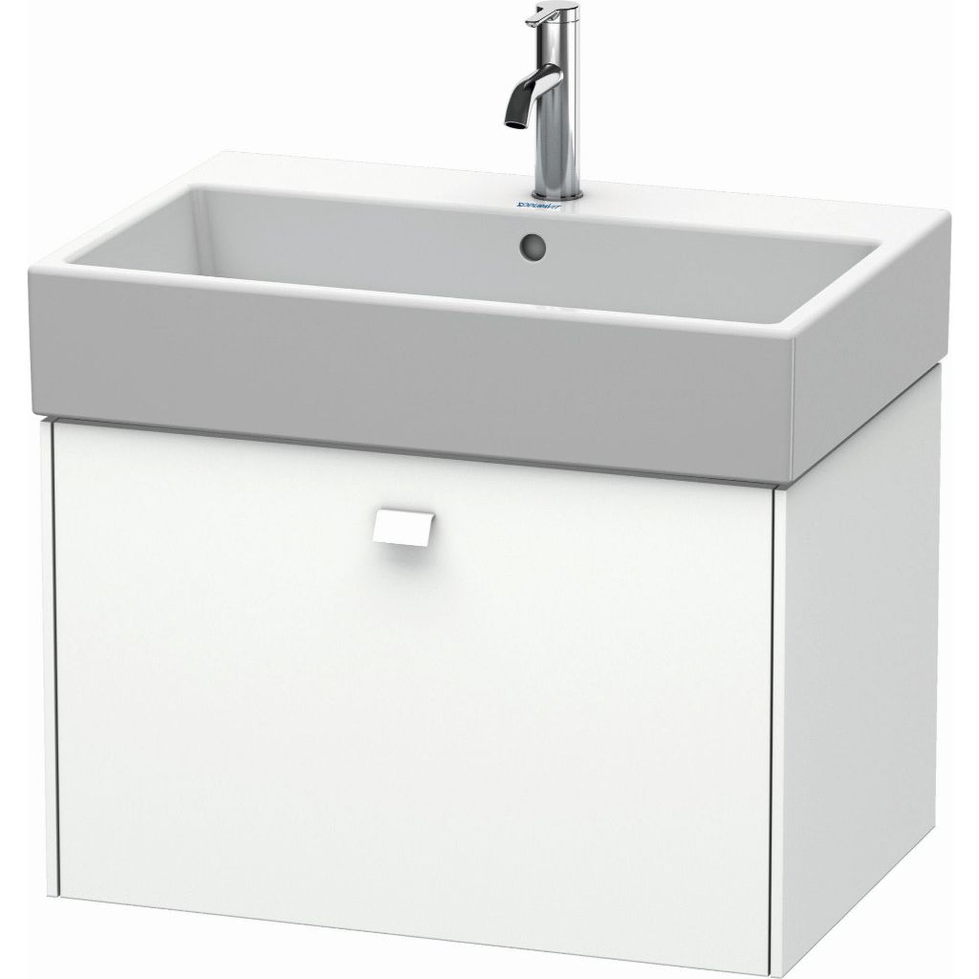 Duravit Brioso 27" x 17" x 18" One Drawer Wall-Mount Vanity Unit in White Matt