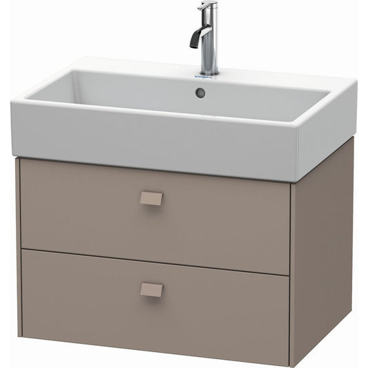 Duravit Brioso 27" x 17" x 18" Two Drawer Wall-Mount Vanity Unit in Basalt Matt