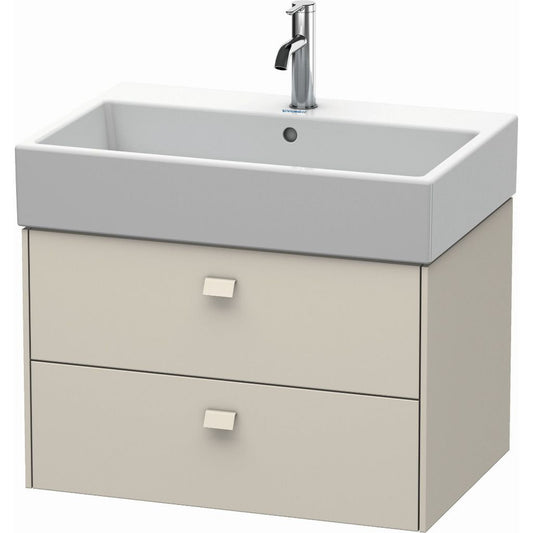 Duravit Brioso 27" x 17" x 18" Two Drawer Wall-Mount Vanity Unit in Taupe