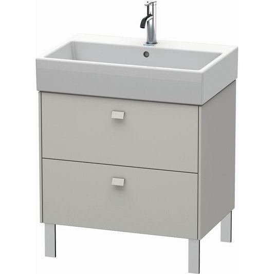 Duravit Brioso 27" x 22" x 18" Two Drawer Floor Standing Vanity Unit in Concrete Grey Matt