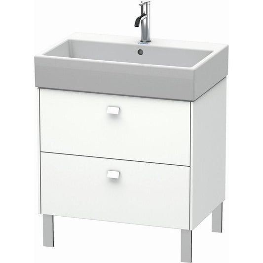Duravit Brioso 27" x 22" x 18" Two Drawer Floor Standing Vanity Unit in White Matt