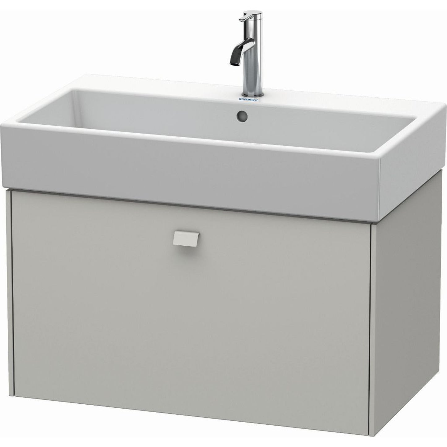 Duravit Brioso 31" x 17" x 18" One Drawer Wall-Mount Vanity Unit in Concrete Grey Matt