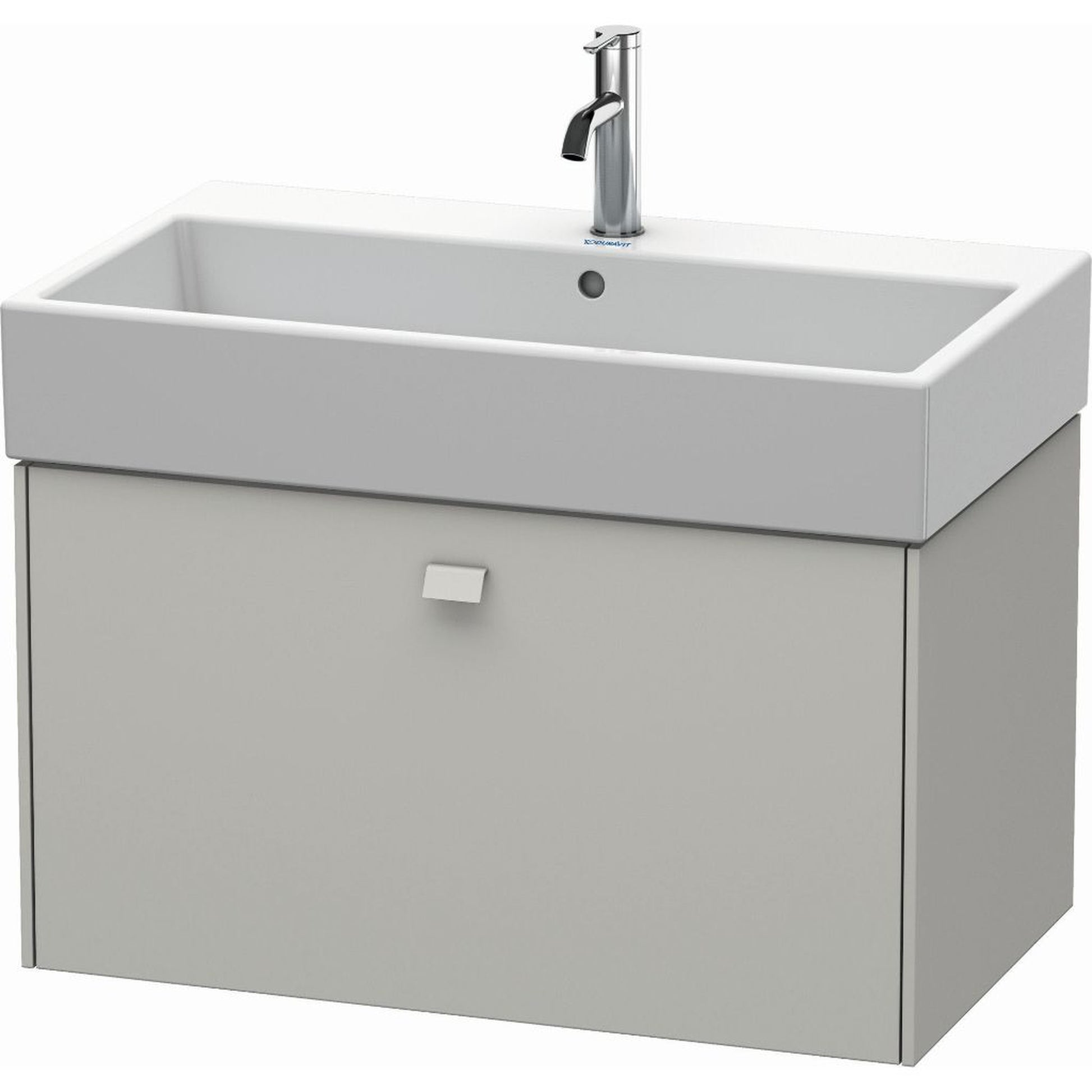 Duravit Brioso 31" x 17" x 18" One Drawer Wall-Mount Vanity Unit in Concrete Grey Matt
