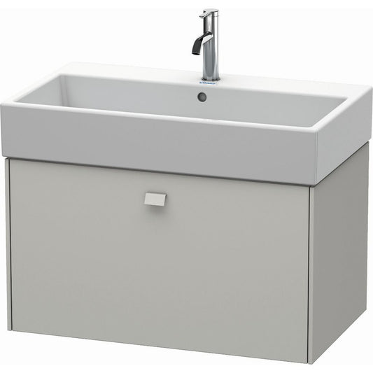 Duravit Brioso 31" x 17" x 18" One Drawer Wall-Mount Vanity Unit in Concrete Grey Matt