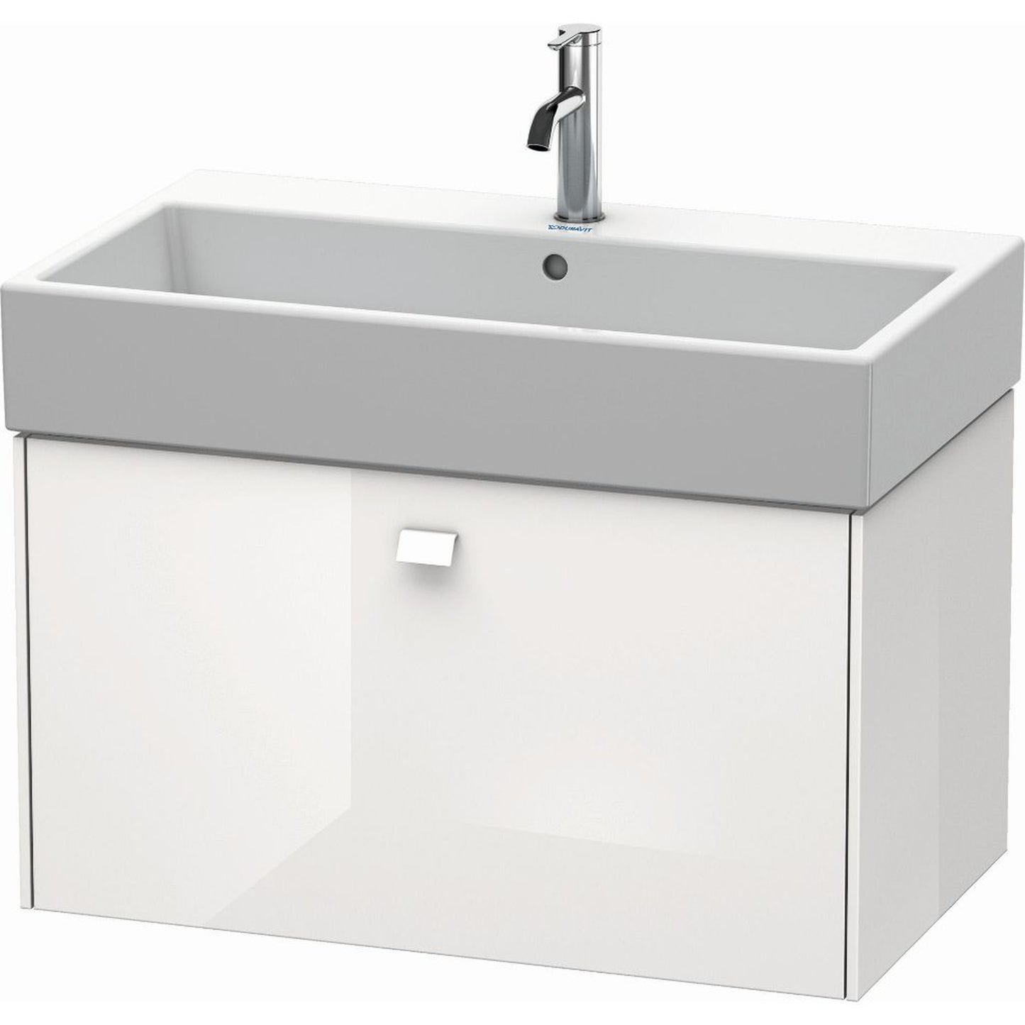 Duravit Brioso 31" x 17" x 18" One Drawer Wall-Mount Vanity Unit in White High Gloss