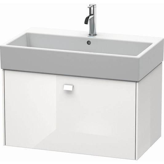Duravit Brioso 31" x 17" x 18" One Drawer Wall-Mount Vanity Unit in White High Gloss