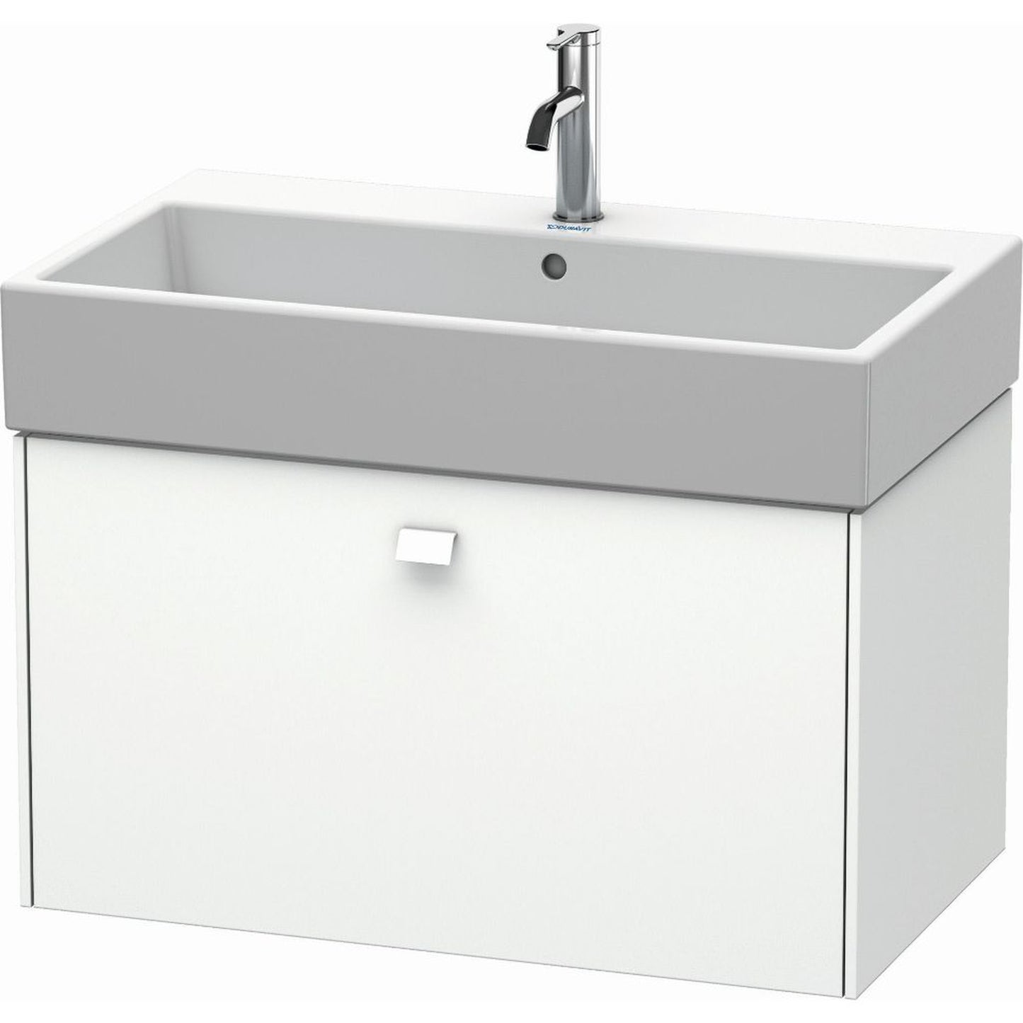 Duravit Brioso 31" x 17" x 18" One Drawer Wall-Mount Vanity Unit in White Matt