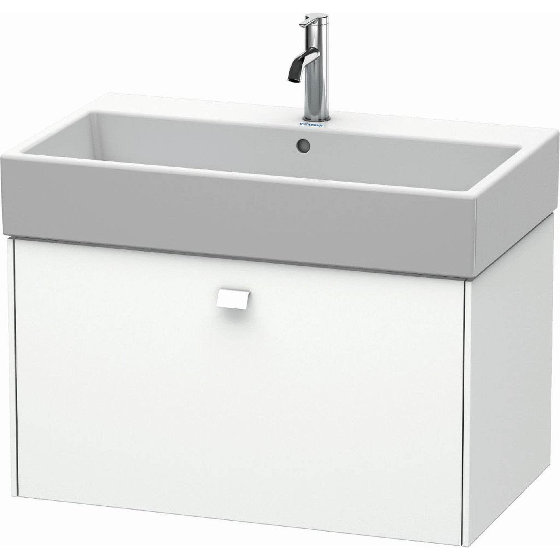 Duravit Brioso 31" x 17" x 18" One Drawer Wall-Mount Vanity Unit in White Matt