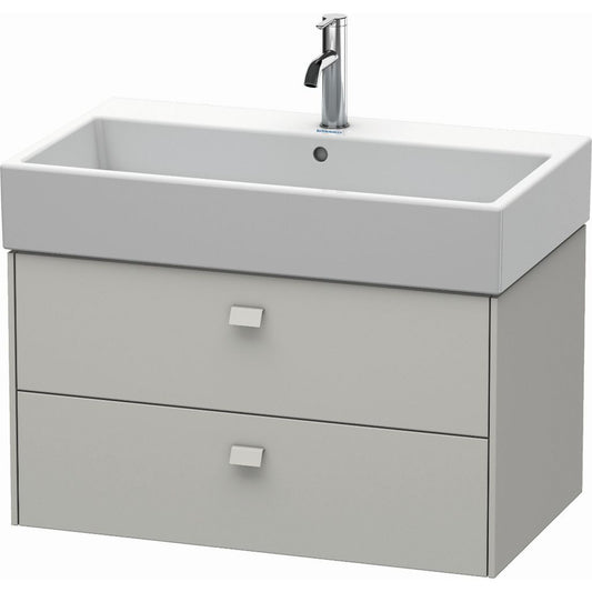 Duravit Brioso 31" x 17" x 18" Two Drawer Wall-Mount Vanity Unit in Concrete Grey Matt