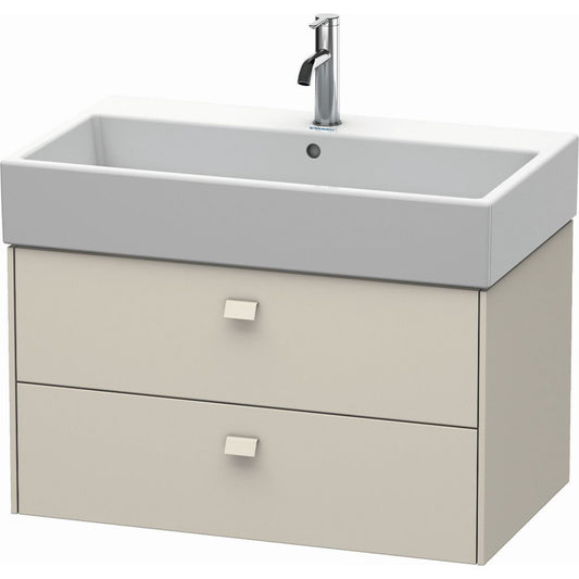 Duravit Brioso 31" x 17" x 18" Two Drawer Wall-Mount Vanity Unit in Taupe