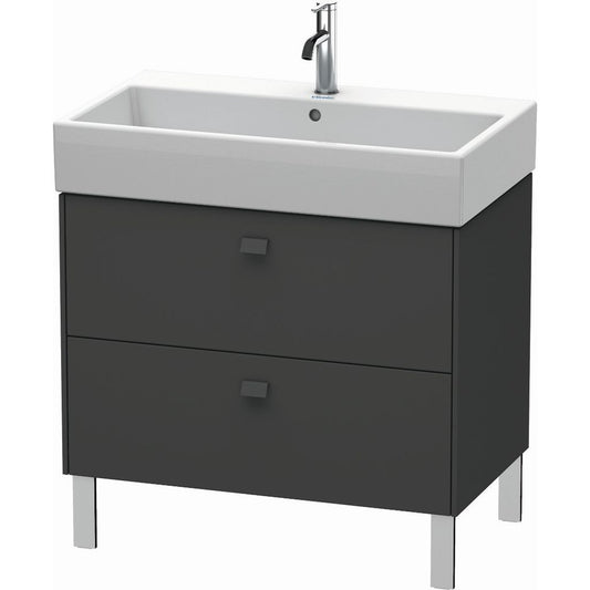 Duravit Brioso 31" x 22" x 18" Two Drawer Floor Standing Vanity Unit in Graphite Matt