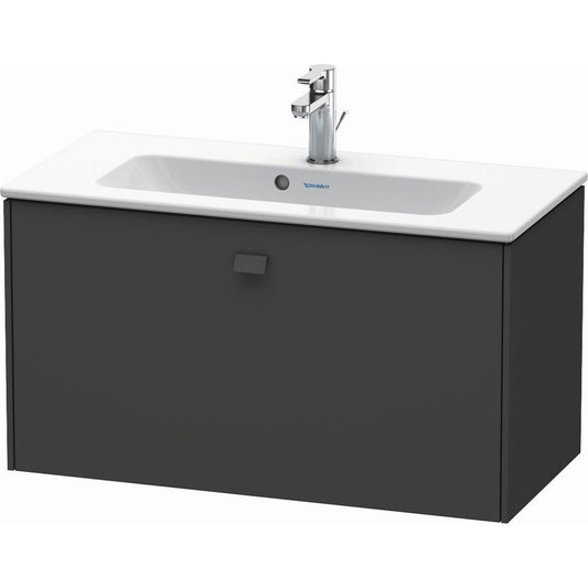 Duravit Brioso 32" x 17" x 15" One Drawer Wall-Mount Vanity Unit in Graphite Matt