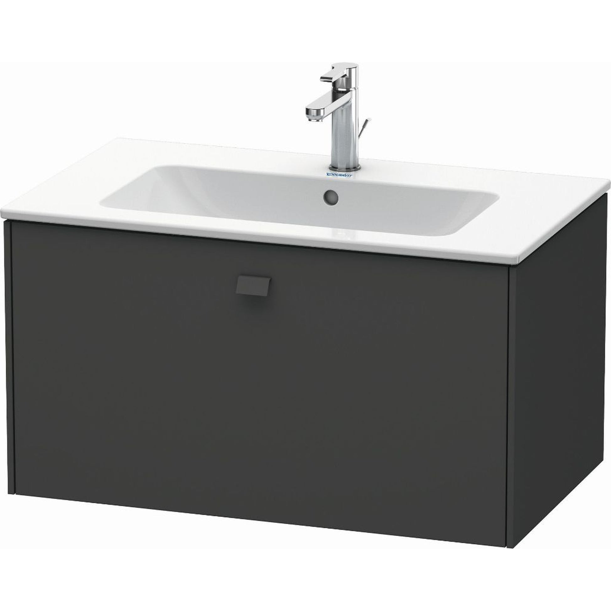 Duravit Brioso 32" x 17" x 19" One Drawer Wall-Mount Vanity Unit in Graphite Matt