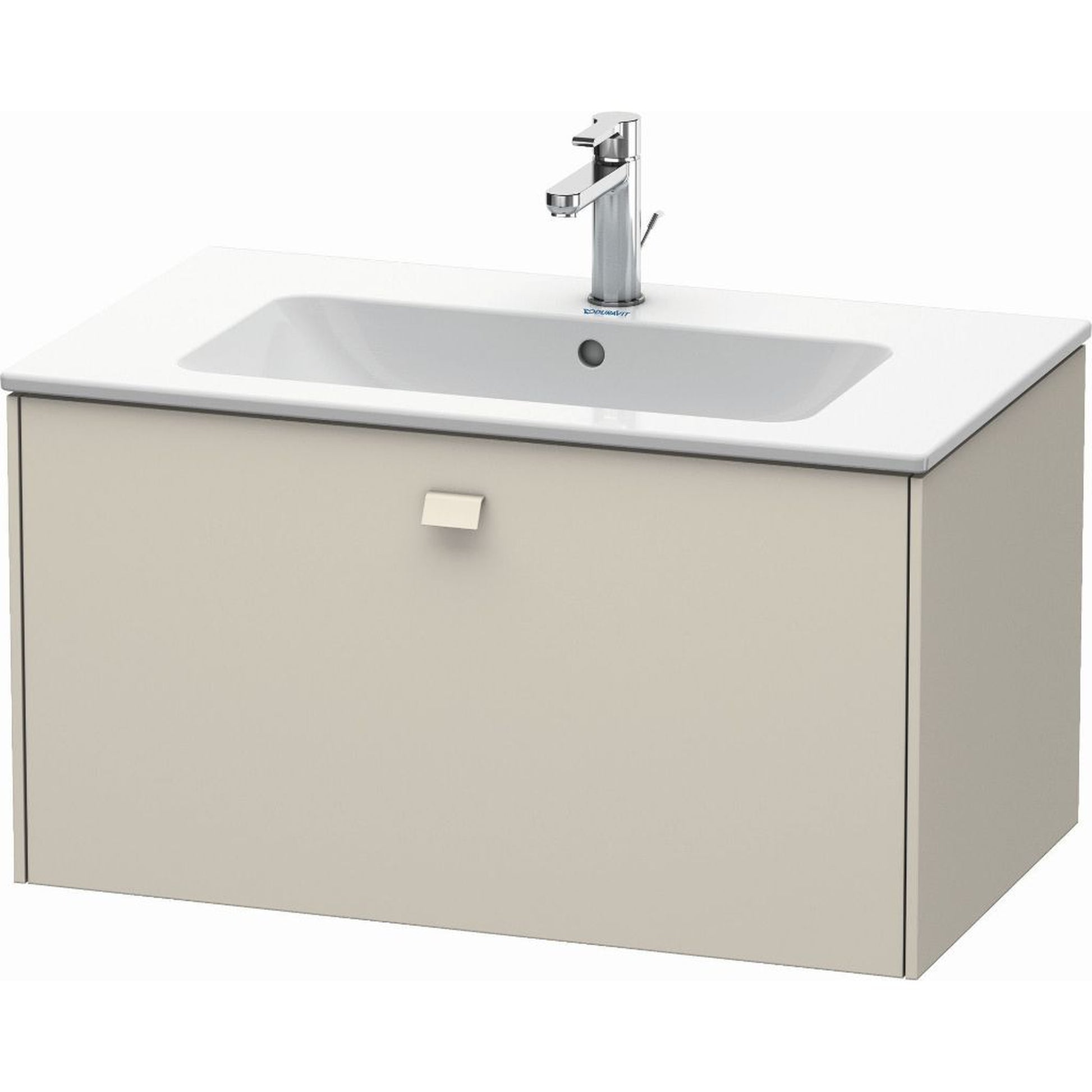 Duravit Brioso 32" x 17" x 19" One Drawer Wall-Mount Vanity Unit in Taupe