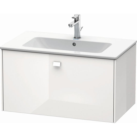 Duravit Brioso 32" x 17" x 19" One Drawer Wall-Mount Vanity Unit in White High Gloss