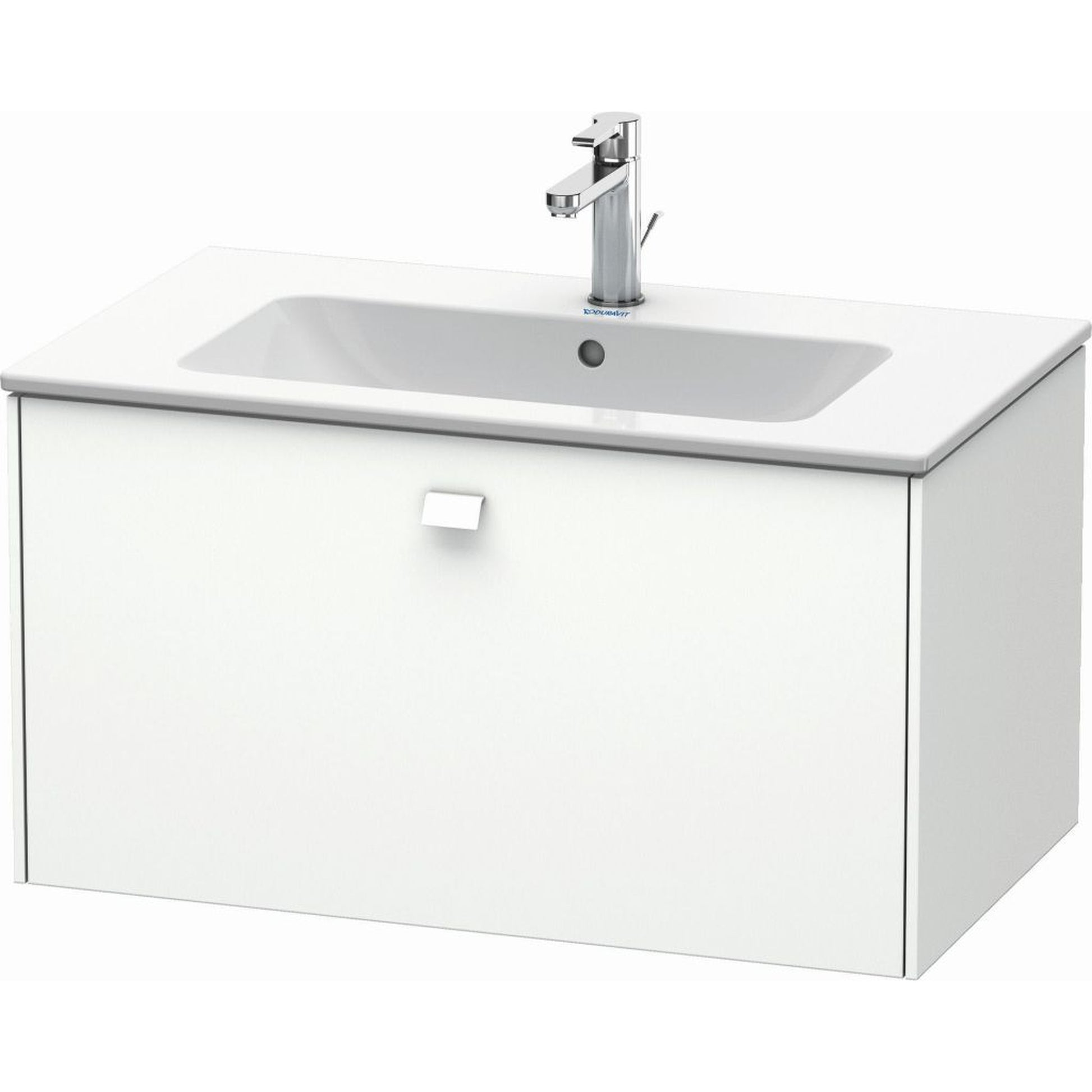 Duravit Brioso 32" x 17" x 19" One Drawer Wall-Mount Vanity Unit in White Matt
