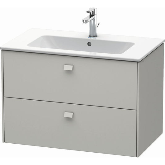 Duravit Brioso 32" x 22" x 19" Two Drawer Wall-Mount Vanity Unit in Concrete Grey Matt