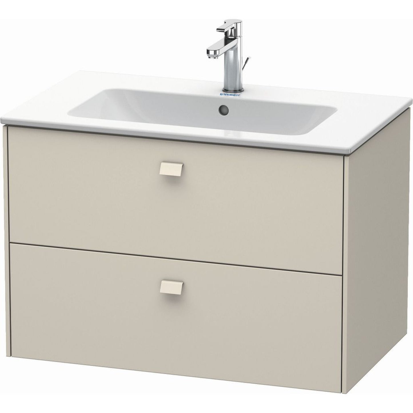 Duravit Brioso 32" x 22" x 19" Two Drawer Wall-Mount Vanity Unit in Taupe