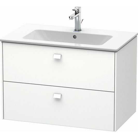 Duravit Brioso 32" x 22" x 19" Two Drawer Wall-Mount Vanity Unit in White Matt
