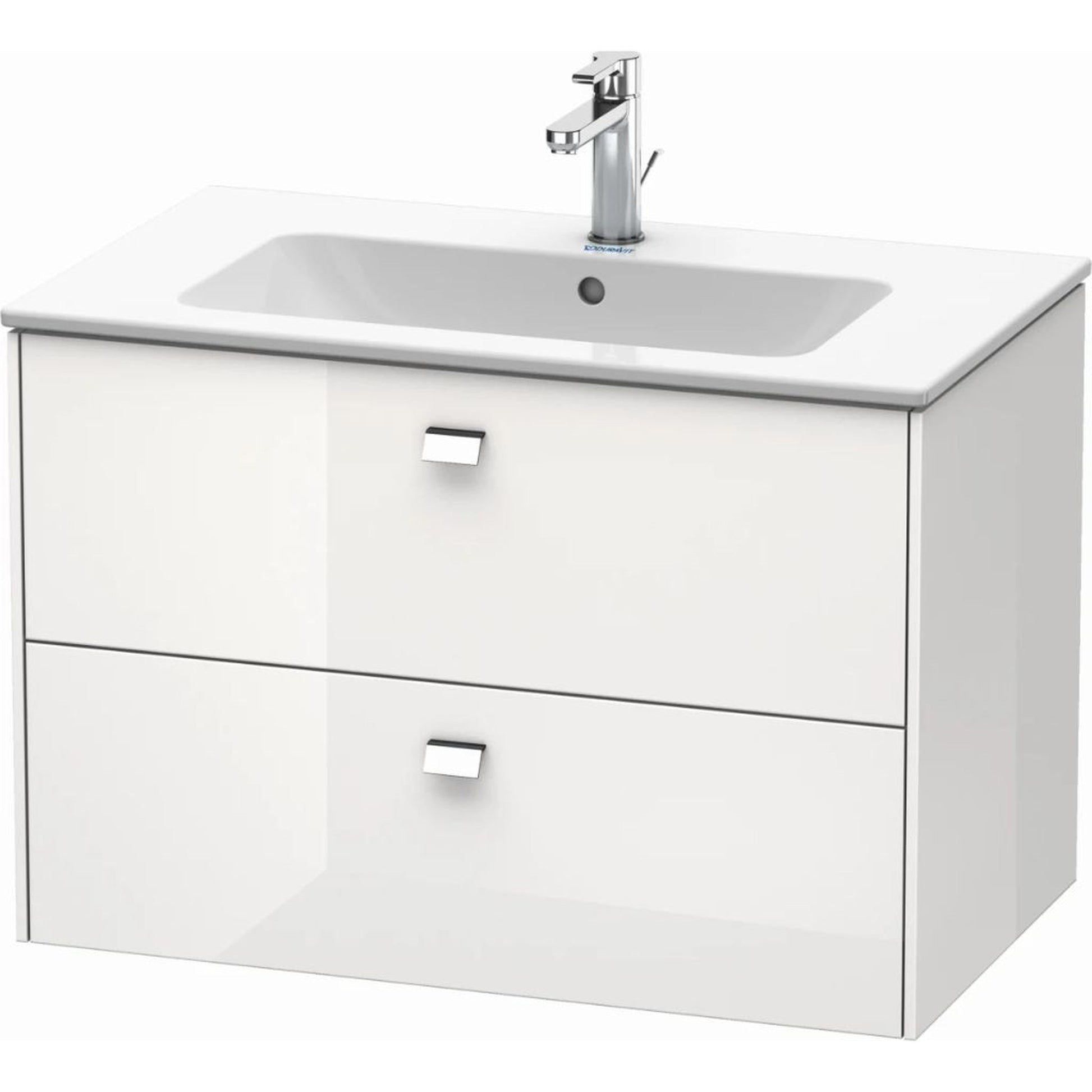 Duravit Brioso 32" x 22" x 19" White High Gloss Wall-Mount Vanity Kit