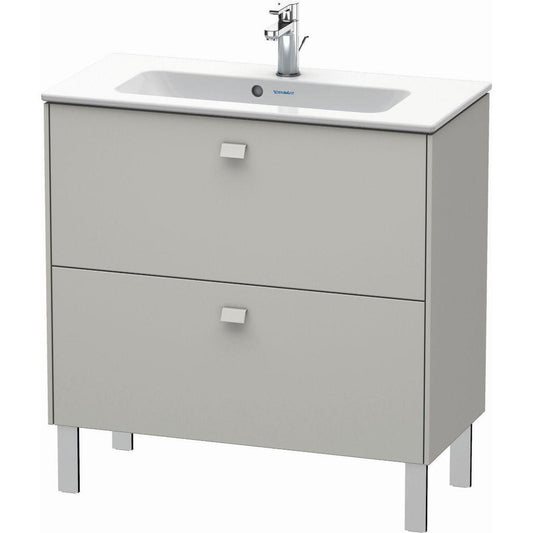 Duravit Brioso 32" x 27" x 15" Two Drawer Floor Standing Vanity Unit in Concrete Grey Matt