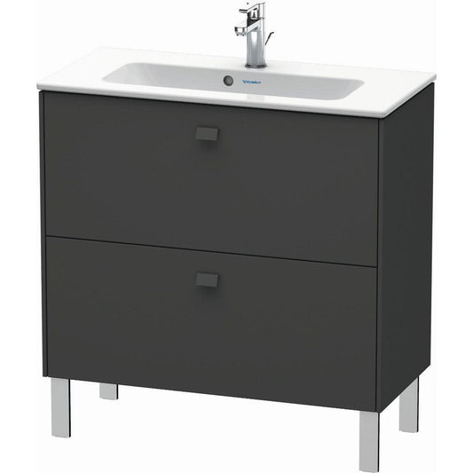 Duravit Brioso 32" x 27" x 15" Two Drawer Floor Standing Vanity Unit in Graphite Matt