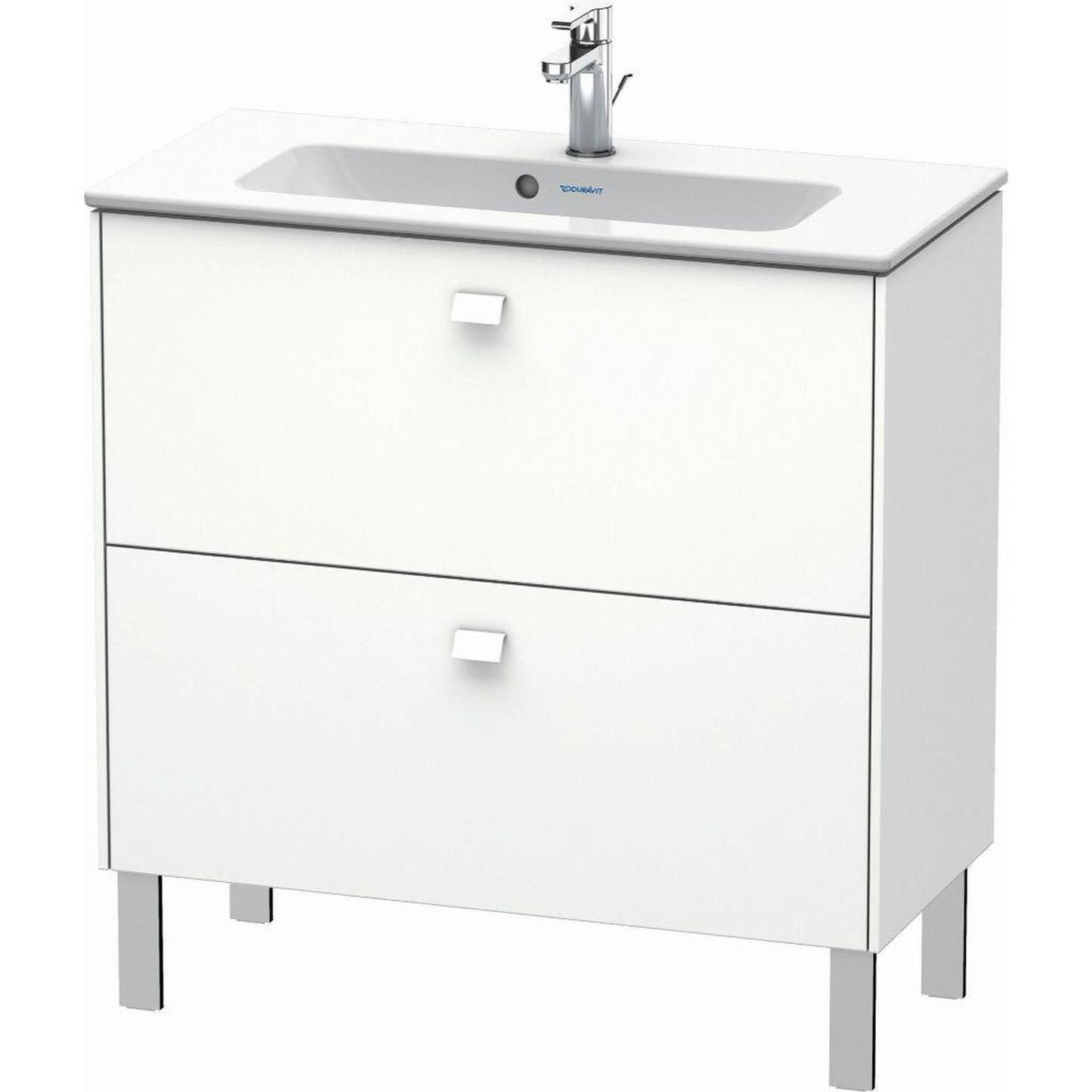 Duravit Brioso 32" x 27" x 15" Two Drawer Floor Standing Vanity Unit in White Matt