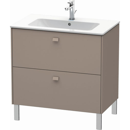 Duravit Brioso 32" x 27" x 19" Two Drawer Floor Standing Vanity Unit in Basalt Matt