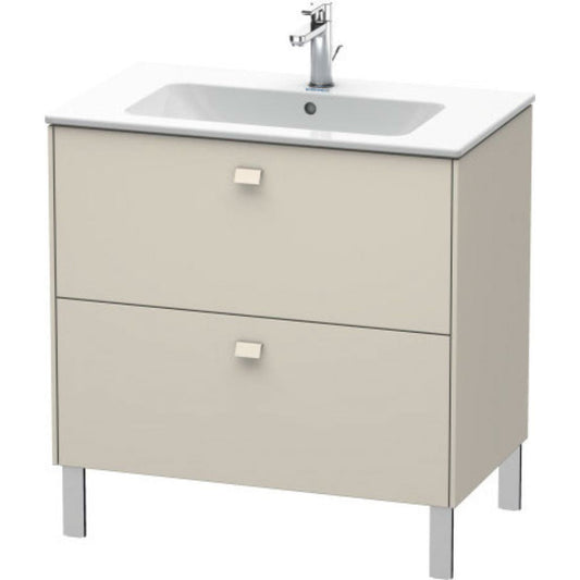 Duravit Brioso 32" x 27" x 19" Two Drawer Floor Standing Vanity Unit in Taupe