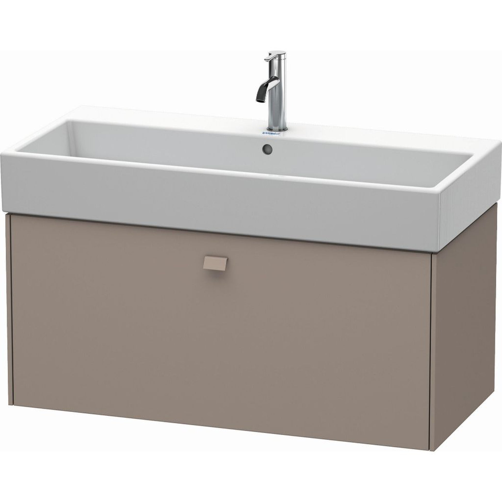 Duravit Brioso 39" x 17" x 18" One Drawer Wall-Mount Vanity Unit in Basalt Matt