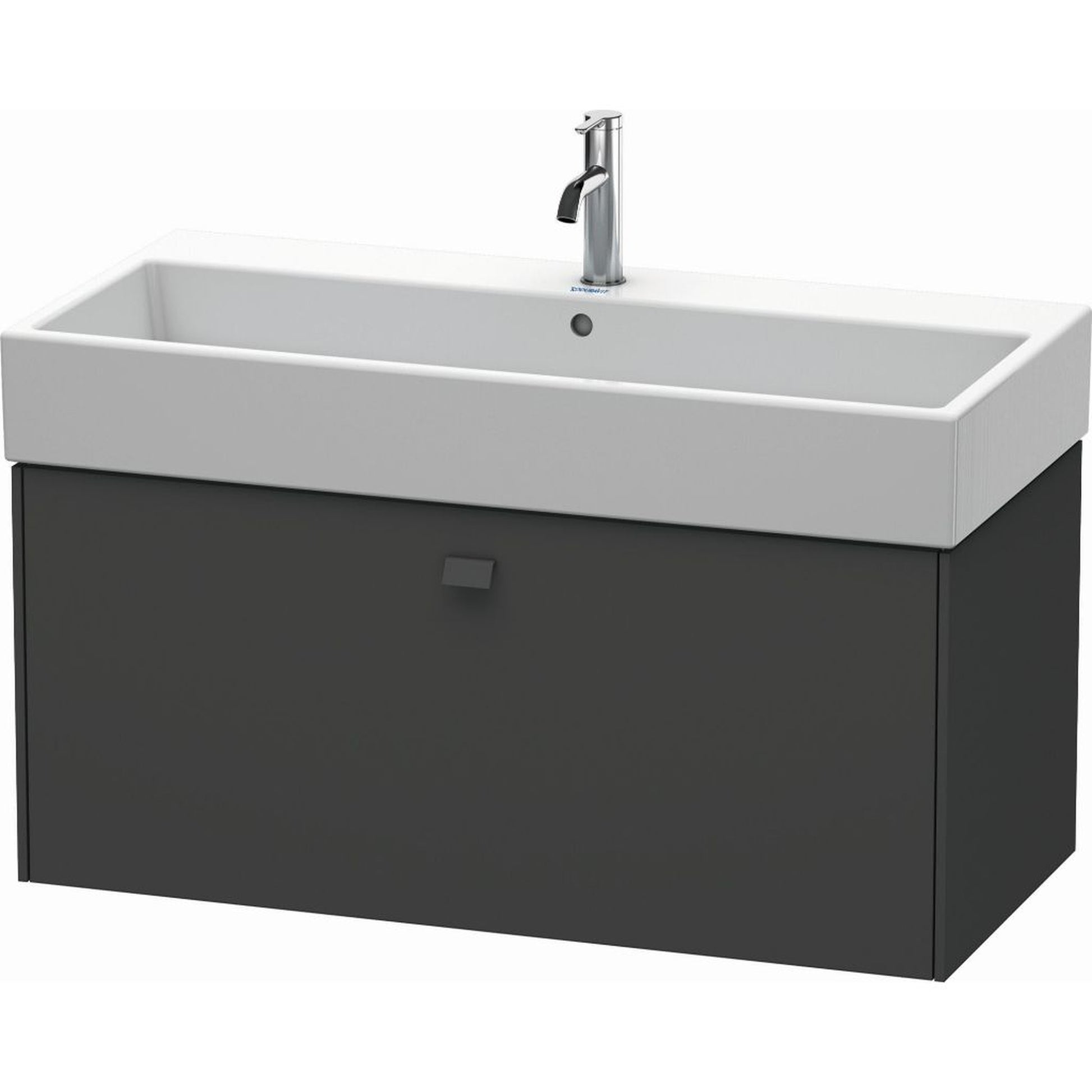 Duravit Brioso 39" x 17" x 18" One Drawer Wall-Mount Vanity Unit in Graphite Matt