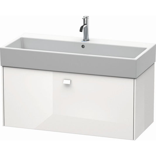 Duravit Brioso 39" x 17" x 18" One Drawer Wall-Mount Vanity Unit in White High Gloss