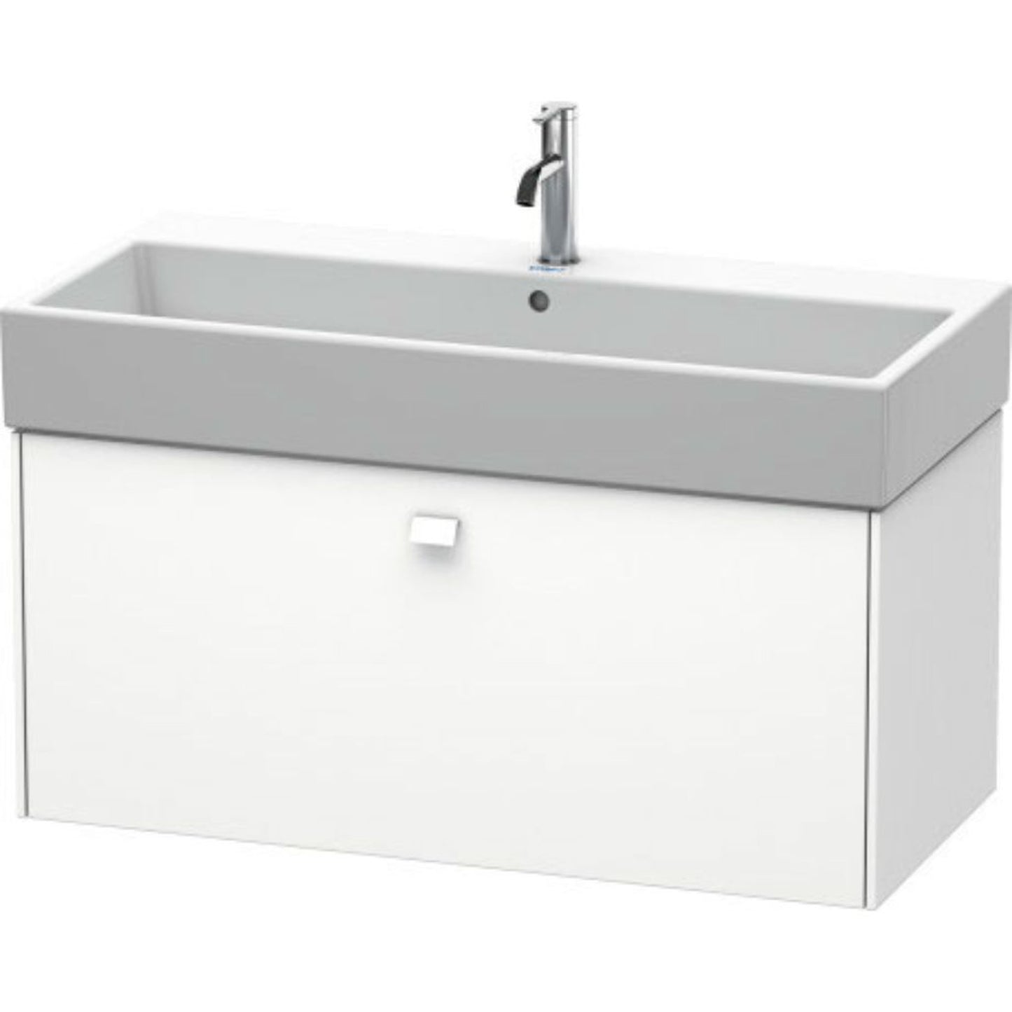 Duravit Brioso 39" x 17" x 18" One Drawer Wall-Mount Vanity Unit in White Matt