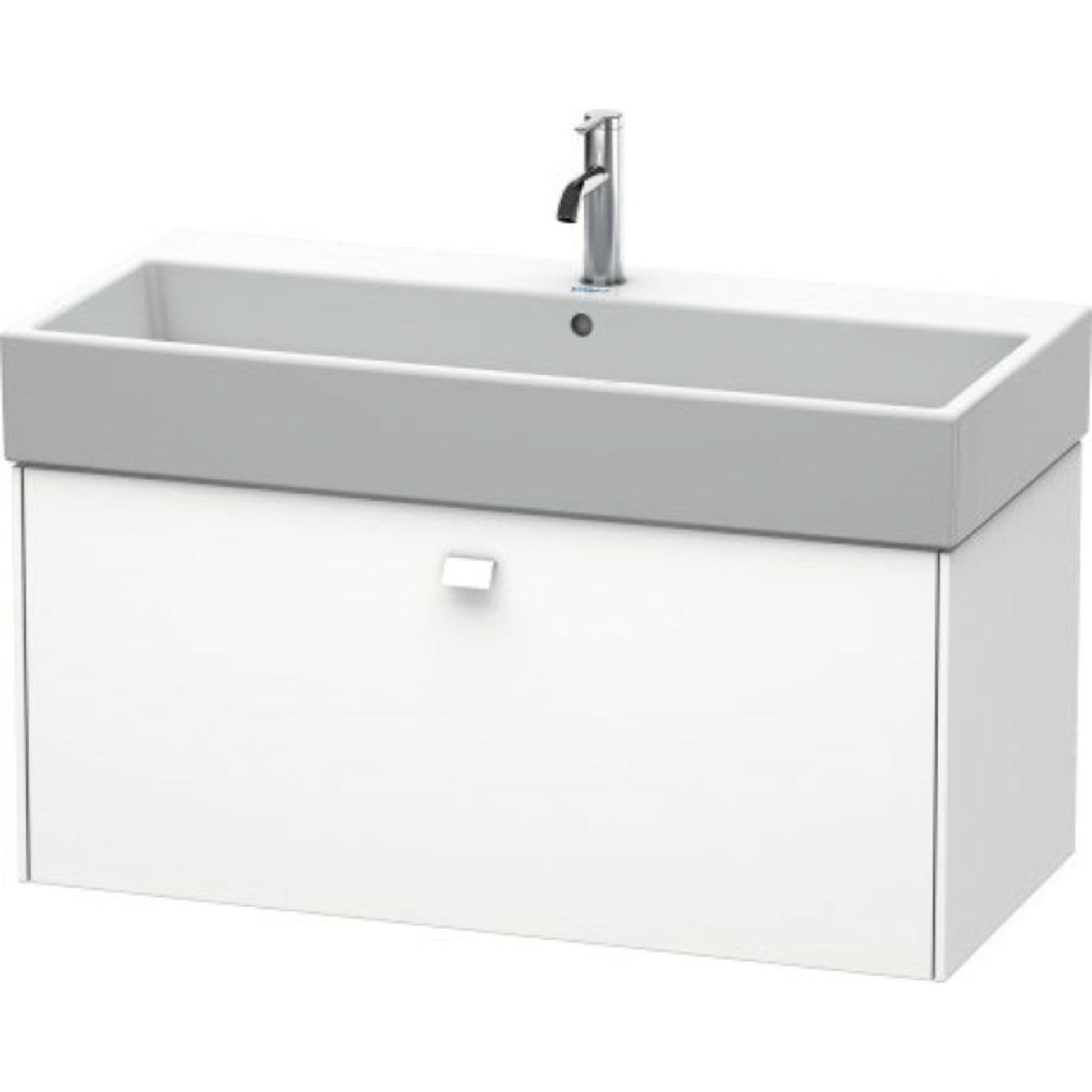 Duravit Brioso 39" x 17" x 18" One Drawer Wall-Mount Vanity Unit in White Matt