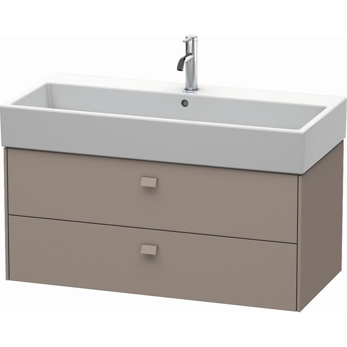 Duravit Brioso 39" x 17" x 18" Two Drawer Wall-Mount Vanity Unit in Basalt Matt