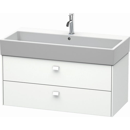 Duravit Brioso 39" x 17" x 18" Two Drawer Wall-Mount Vanity Unit in White Matt