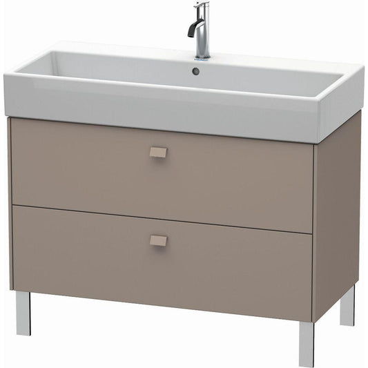 Duravit Brioso 39" x 22" x 18" Two Drawer Floor Standing Vanity Unit in Basalt Matt