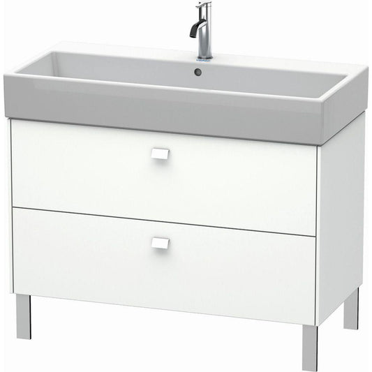 Duravit Brioso 39" x 22" x 18" Two Drawer Floor Standing Vanity Unit in White Matt