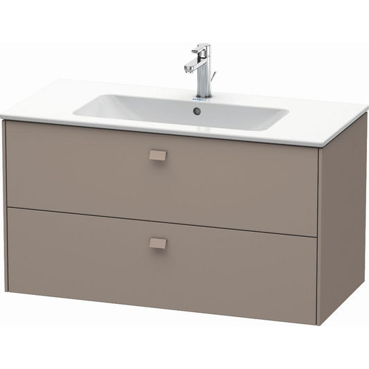 Duravit Brioso 40" x 22" x 19" Two Drawer Wall-Mount Vanity Unit in Basalt Matt