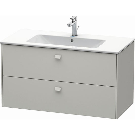 Duravit Brioso 40" x 22" x 19" Two Drawer Wall-Mount Vanity Unit in Concrete Grey Matt