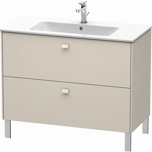 Duravit Brioso 40" x 27" x 19" Two Drawer Floor Standing Vanity Unit in Taupe