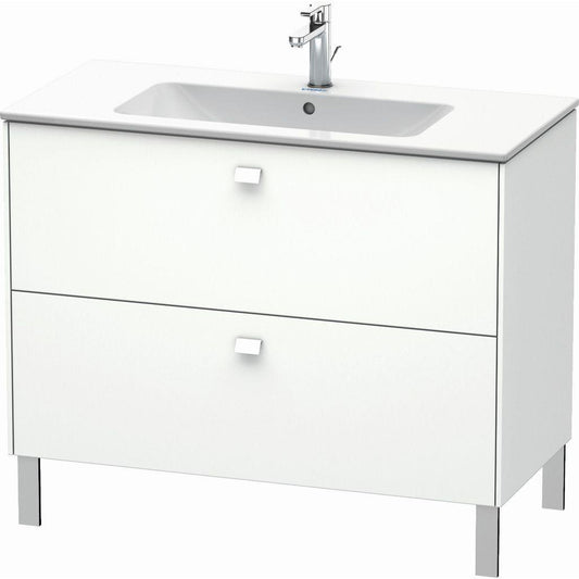 Duravit Brioso 40" x 27" x 19" Two Drawer Floor Standing Vanity Unit in White Matt