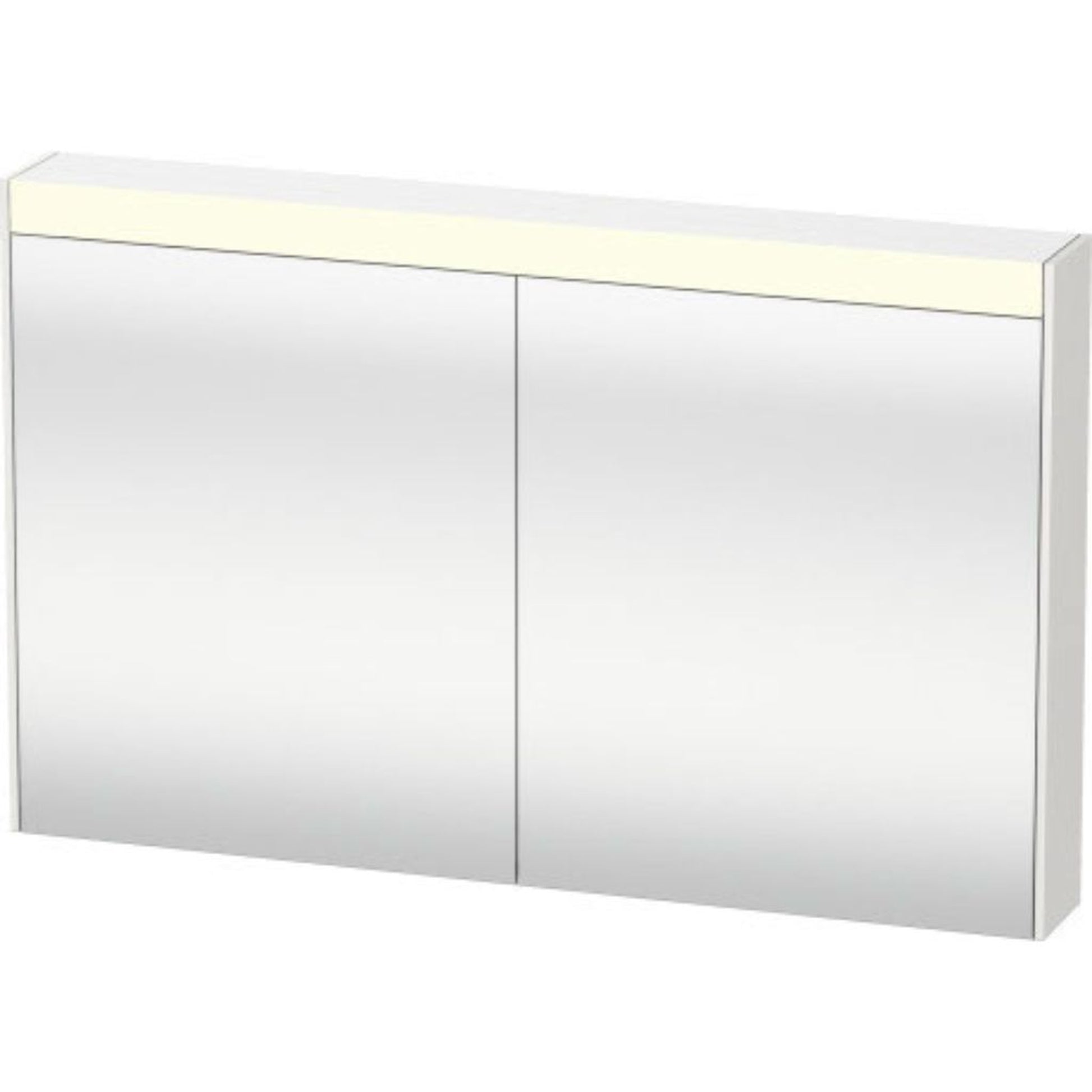 Duravit Brioso 40" x 30" x 6" Mirror Cabinet With Lighting Concrete Grey Matt