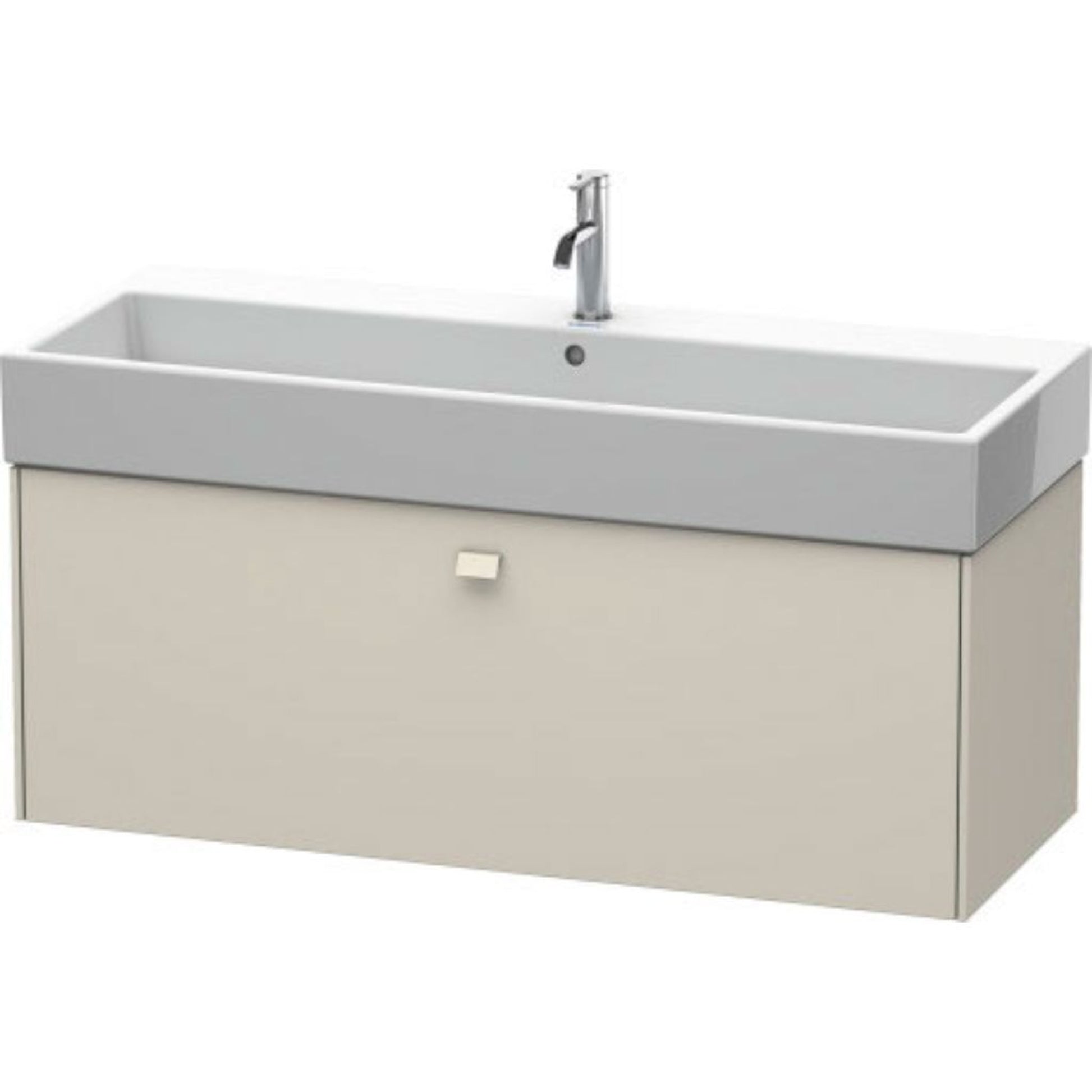 Duravit Brioso 47" x 17" x 18" One Drawer Wall-Mount Vanity Unit in Taupe