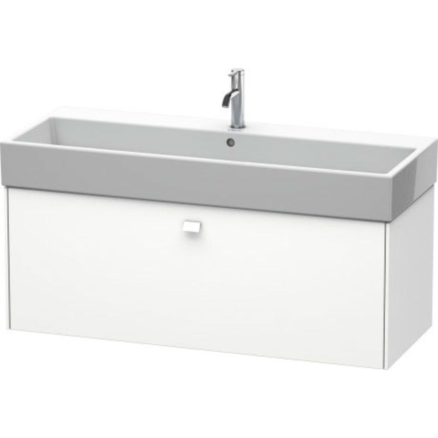 Duravit Brioso 47" x 17" x 18" One Drawer Wall-Mount Vanity Unit in White Matt