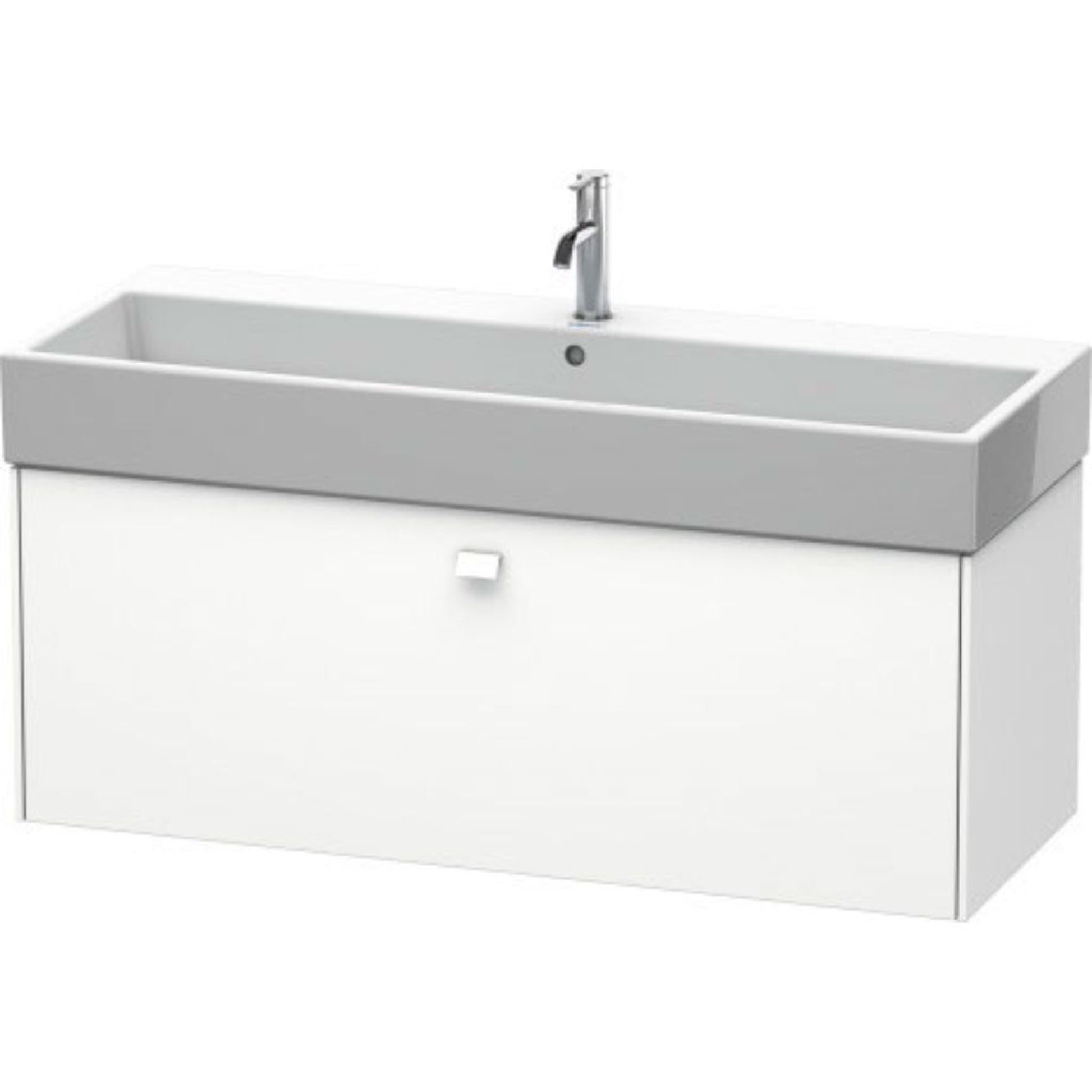 Duravit Brioso 47" x 17" x 18" One Drawer Wall-Mount Vanity Unit in White Matt