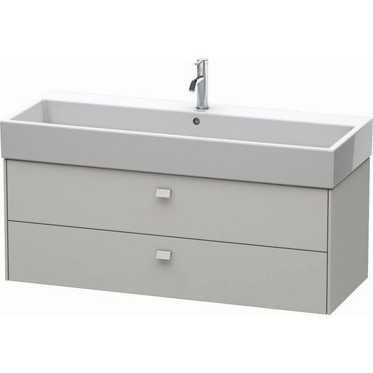 Duravit Brioso 47" x 17" x 18" Two Drawer Wall-Mount Vanity Unit in Concrete Grey Matt
